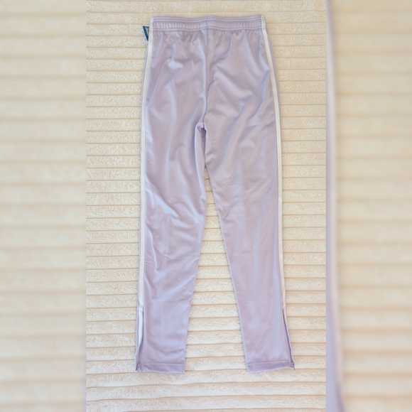 Adidas Kids Lavender Sweatpants with White Stripes - Picture 2 of 3